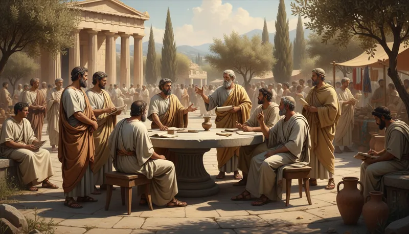 Illustration of greeks: ancient civilization known for its culture