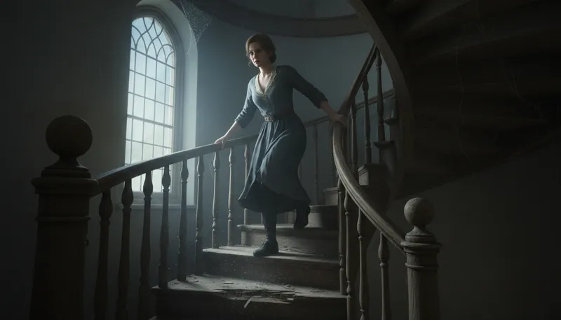 Illustration of stairway: a set of steps leading to another level