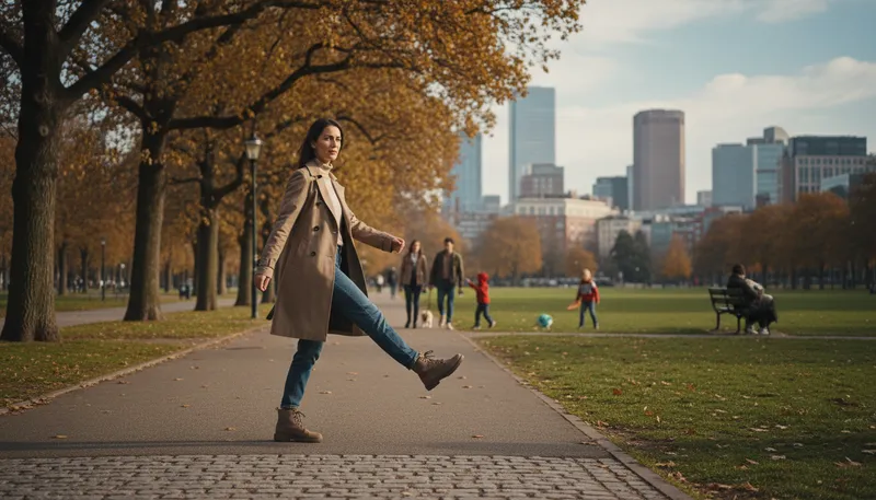 Illustration of stride: A long step taken while walking or running.