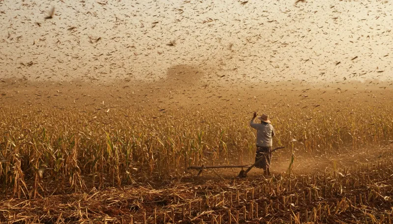 Illustration of locust: A type of grasshopper that swarms.