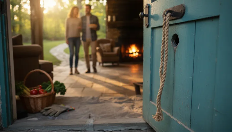 Illustration of the latchstring is out: the home is welcoming to visitors