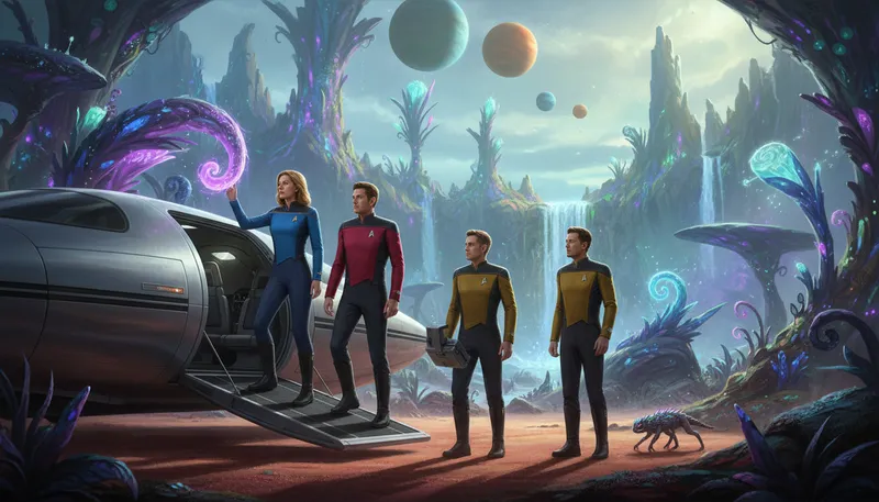 Illustration of starfleet: A fictional space fleet in a sci-fi franchise.
