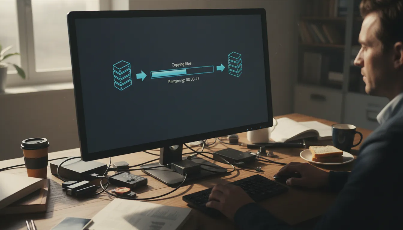Illustrazione di duplication: Making an exact copy of something.