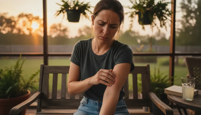 Illustration of irritation: inflammation of a body part