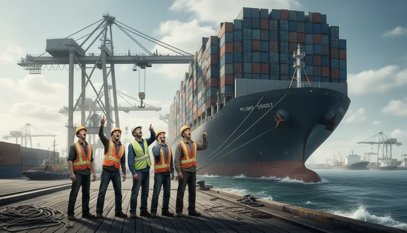Illustration of tonnage: The weight of cargo a ship can carry.