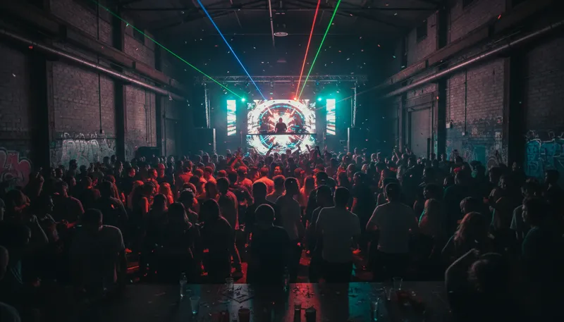 Illustration of dnb: an acronym often related to music.