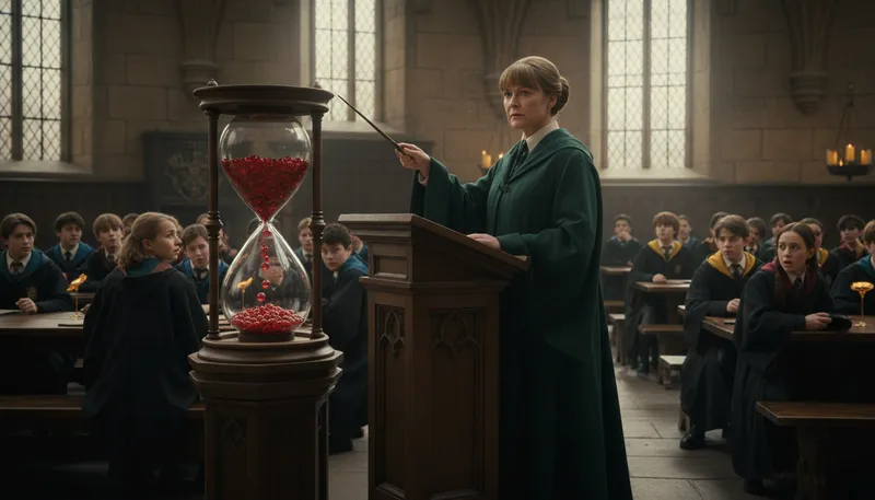 Illustration of ten points from gryffindor: a playful way to deduct points.