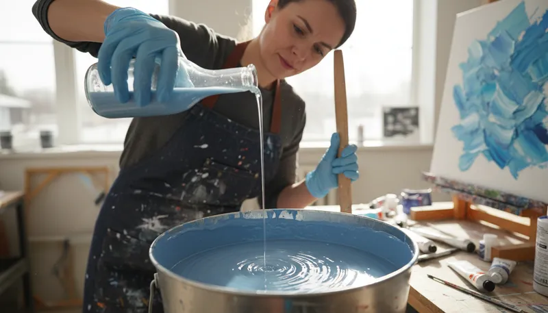 Illustration of thinner: a substance that reduces viscosity