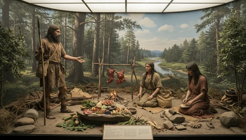 Illustration of paleo: Relating to ancient times or early life.