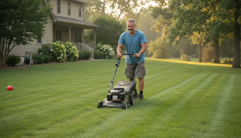 Illustration of lawnmower: A machine used to cut grass in gardens.