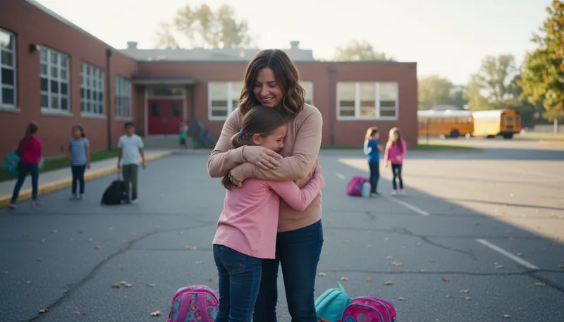 Illustration of mama's girl: A daughter who is very close to her mother.