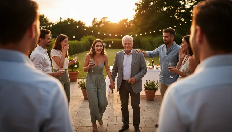 Illustration of cradle robber: a person who dates younger individuals.