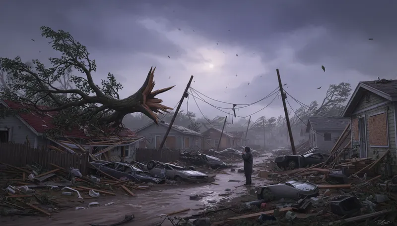 Illustration of ruinous: Causing great damage or destruction.