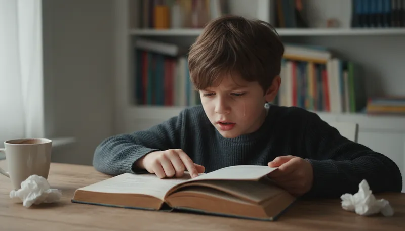 Illustration of dyslexic: Having difficulty reading due to language processing.