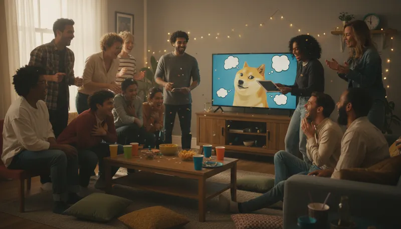 Illustration of doge: A popular internet meme featuring a dog.