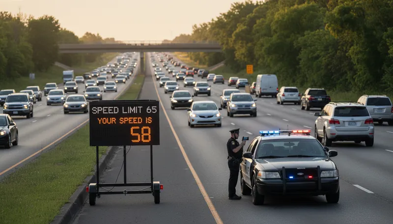 Illustration of enforce: To ensure laws or rules are followed.