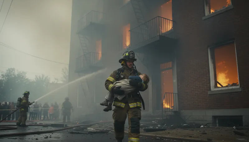 Illustration of heroic: Showing great courage or bravery.
