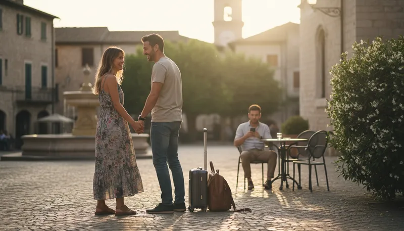 Illustration of run off with: to leave suddenly with someone or something.