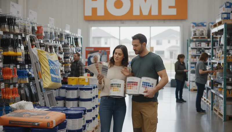 Illustration of lowes: A home improvement retail store chain.