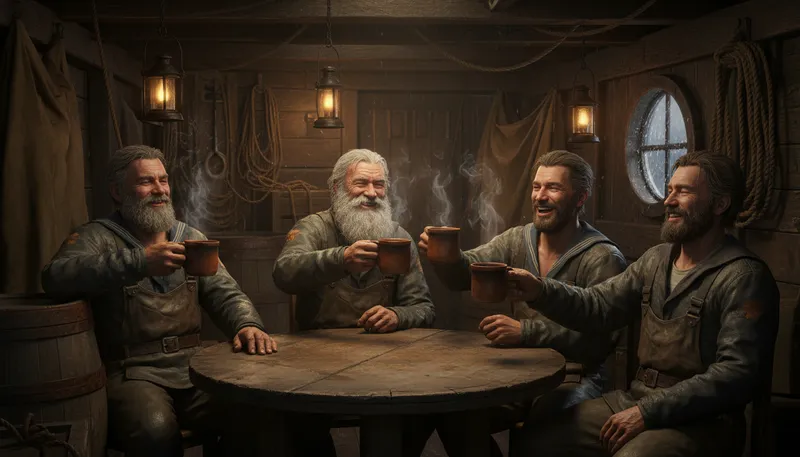 Illustration of grog: An alcoholic drink, especially rum diluted with water.