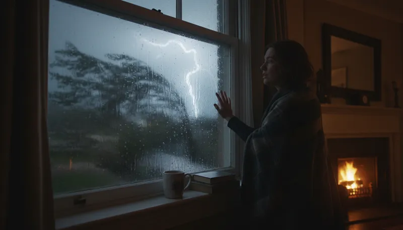 Illustration of strom: A type of storm, usually strong and powerful.