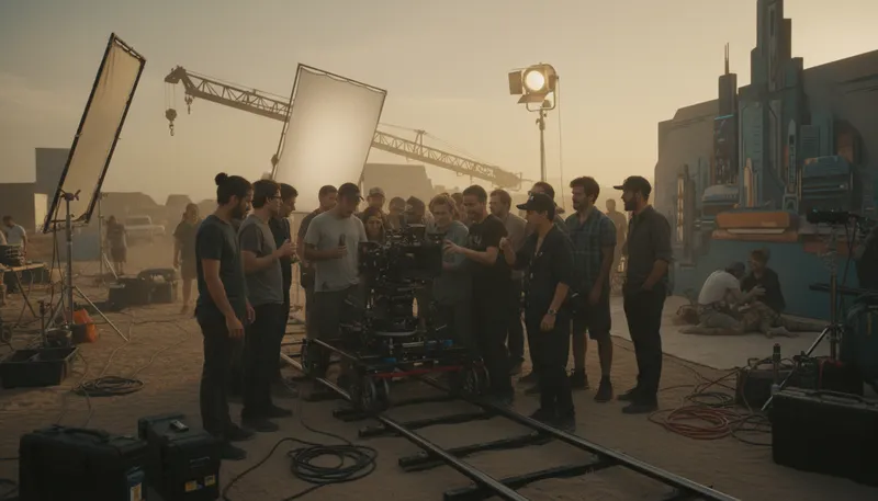 Illustration of filmmaking: The process of creating films.