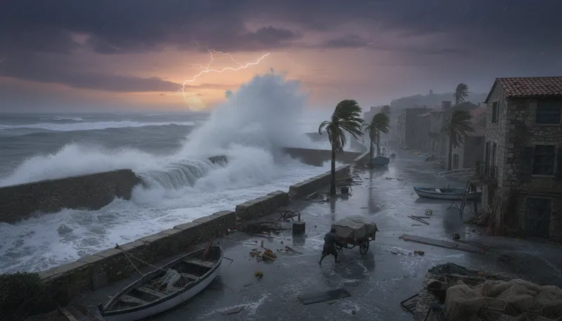 Illustration of ravage: To cause severe damage or destruction.