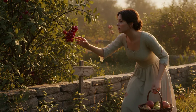 Illustration of forbidden fruit: Something tempting but off-limits.