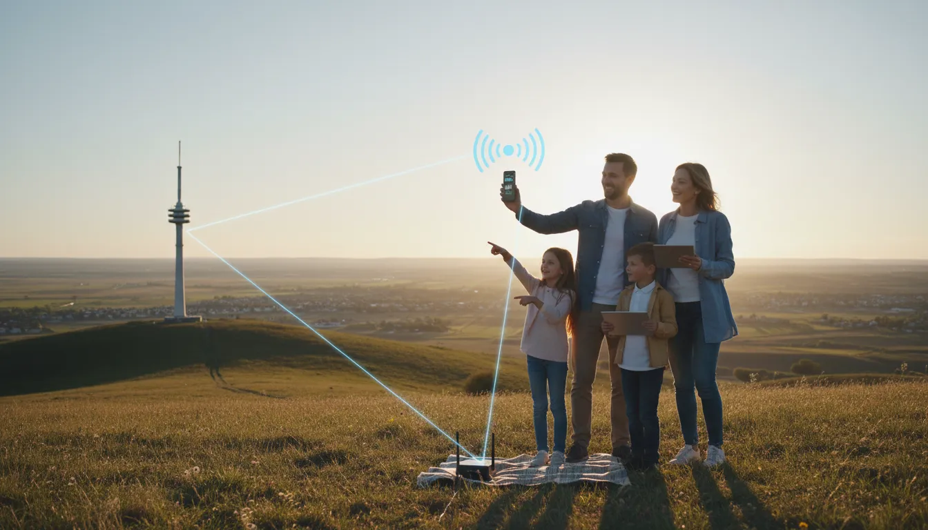 Telekom 일러스트: A telecommunications company or network.