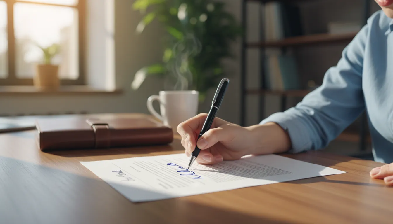 signatureのイラスト：Your name written in your own handwriting.