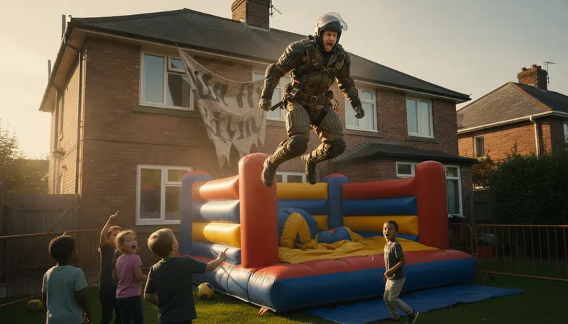 Illustration of don't try this at home: warning against replicating unsafe actions.