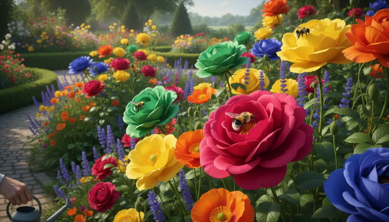 Illustration of colorful: Full of bright and lively colors.