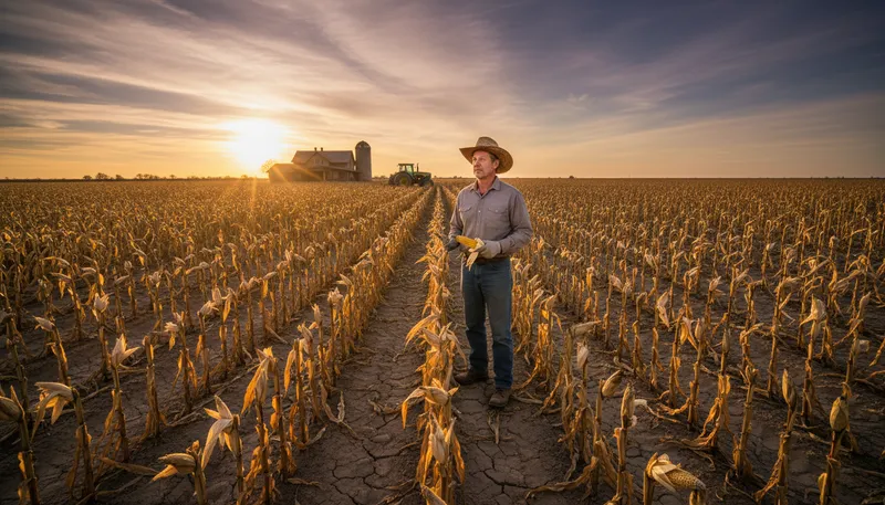 Illustration of acknowledge the corn: to admit an unpleasant truth