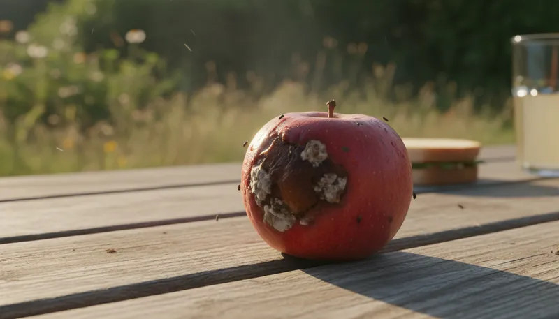 Illustration of rot: To decay or decompose.