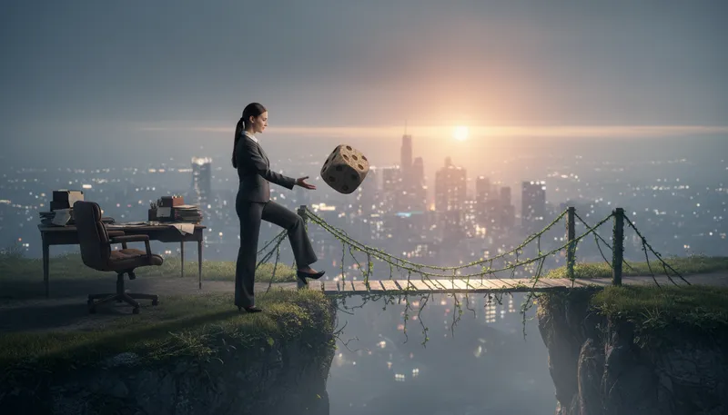 Illustration of take a gamble: risk something in hopes of success.