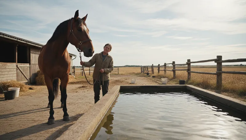 Illustration of you can lead a horse to water: you can give someone an opportunity