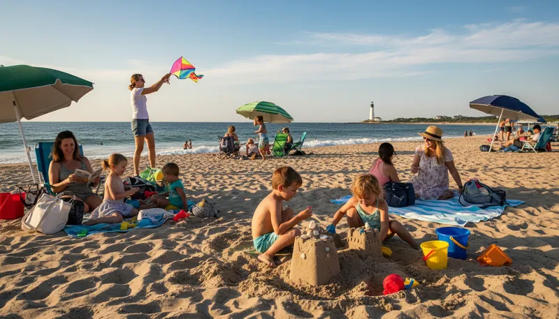 Illustration of montauk: A village at the eastern tip of Long Island.