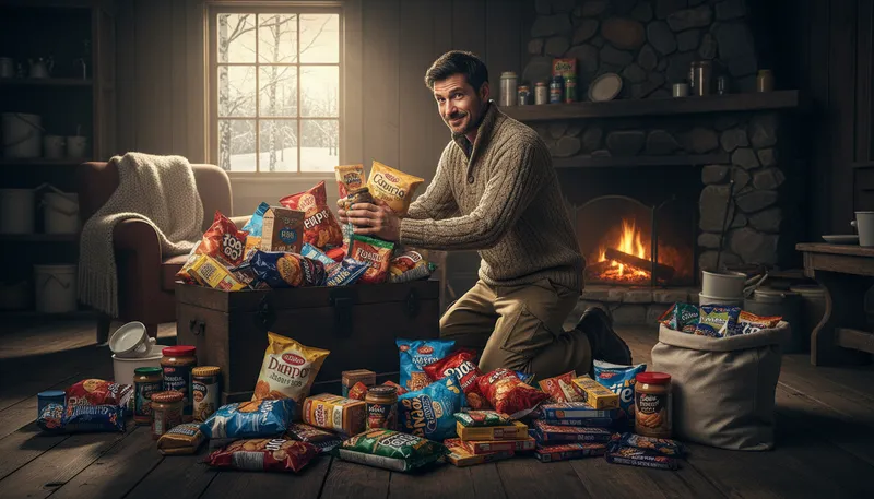 Illustration of hoard: To accumulate and store items secretly.