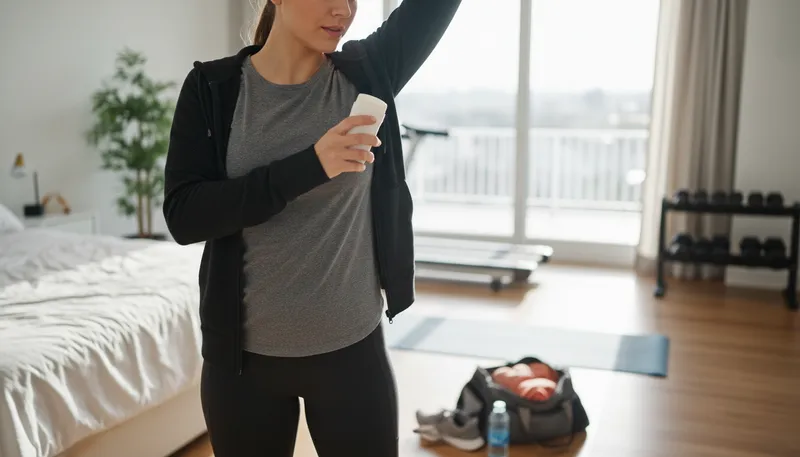 Illustration of deodorant: A product used to mask body odor.