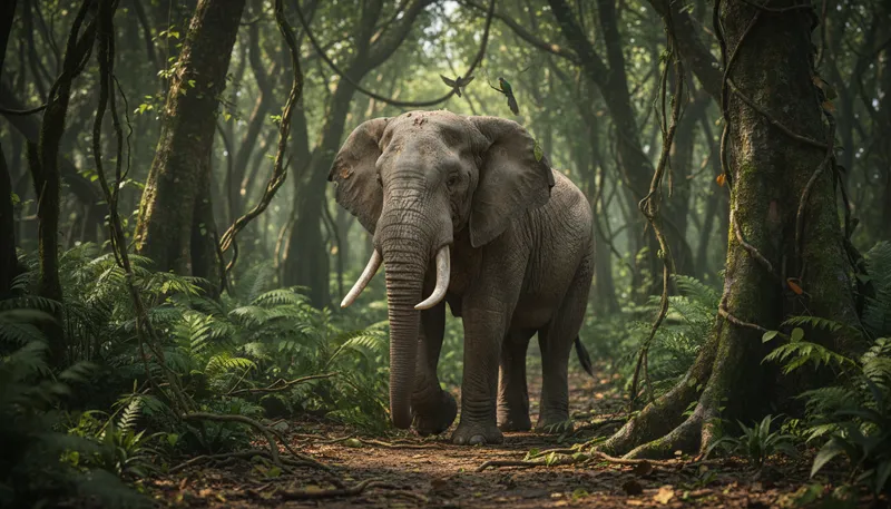Illustration of rogue: wild animal living apart from the herd