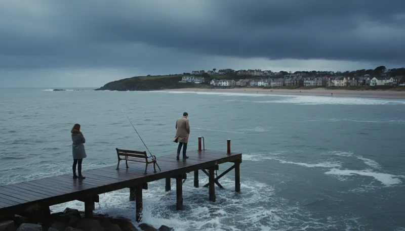 Illustration of take a long walk on a short pier: tell someone to go away.