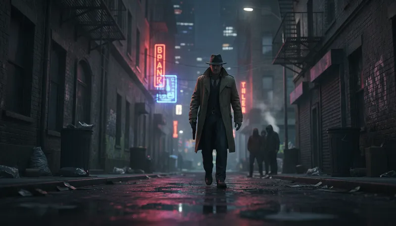 Illustration of gangland: An area known for gang-related activities.