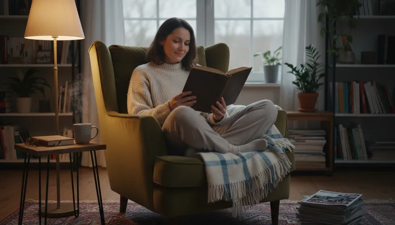 Illustration of armchair: A comfortable chair with side supports.