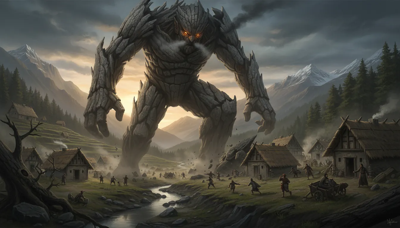 Gog 的插图：A giant or monstrous being in mythology.
