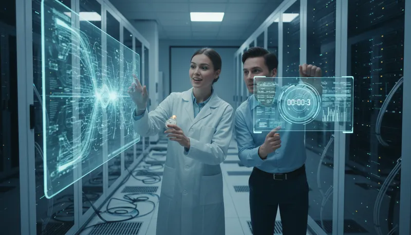 Illustration of supercomputer: a highly advanced and powerful computer.
