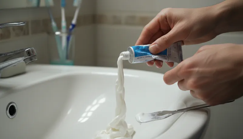 Illustration of put the toothpaste back in the tube: Undo something that cannot be reversed.