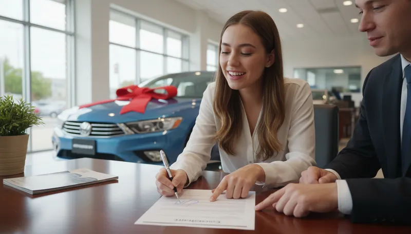 Illustration of sign on the dotted line: officially agree to a contract.