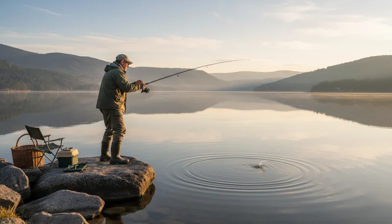 Illustration of rod: a tool for fishing or measuring