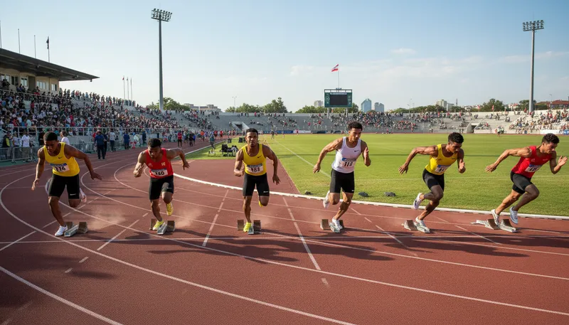 Illustration of compete: To try to win against others.