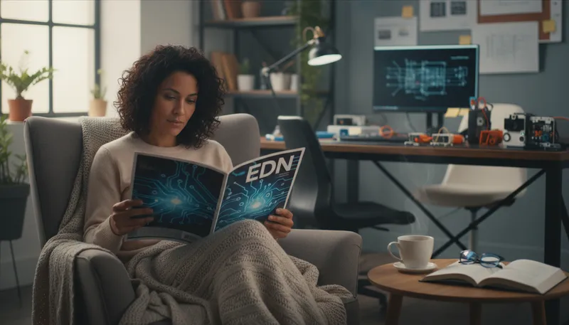 Illustration of EDN: An abbreviation for electronic design news.